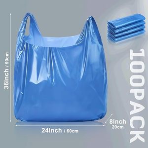 ถุงขยะเสื้อยืดรีไซเคิล ถุงขยะแบบเสื้อกั๊กเป็นมิตรกับสิ่งแวดล้อมเพื่อการใช้งานอย่างยั่งยืน - Product Image 1