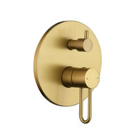 Ensemble de douche de luxe contemporain à effet pluie, pour salle de bain, montage au plafond, eau froide et chaude, double poignée thermostatique, en laiton chromé et céramique