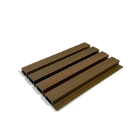 Paneles Decorativos de Rejilla de WPC PVC, Elegantes y Duraderos, para Pared y Techo, Diseño Moderno, Rejilla de Madera Plástica para Jardín