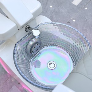Fauteuil de pédicure électrique inclinable avec système de jets d'hydrothérapie pour salon, spa des ongles, soins des pieds et massage - Product Image 3