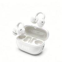 Earbuds TWS Open Ear Bluetooth 6.0, Earbuds Nirkabel Bluetooth Gaming Latensi Rendah, Headphone Konduksi Tulang untuk Berlari