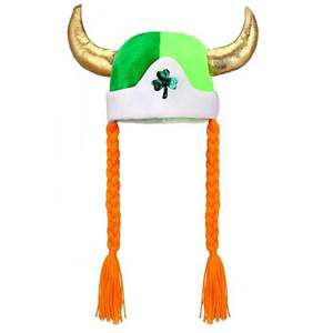 Chapeau personnalisé pour enfants, motif trèfle, pour la Saint-Patrick, avec cornes et bord incurvé, idéal pour les costumes de festival irlandais - Product Image 5
