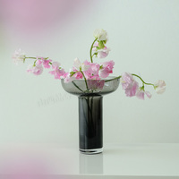 Vente en gros d'accessoires de décoration moderne Vase de table minimaliste pour épissure de verre Art Design