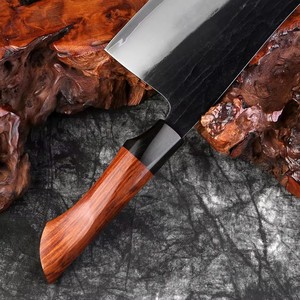 Couteau de chef <span class=keywords><strong>chinois</strong></span> forgé à la main, acier 3 couches avec manche en bois d'ébène, hachoir professionnel pour viande et légumes, pour la maison et les restaurants - Product Image 3