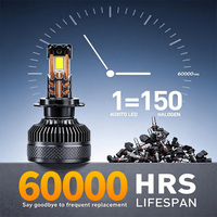 Ampoule de phare LED Turbo A112 haute puissance 210W, 10 tubes en cuivre, phare automobile CSP, étanche, feux antibrouillard pour voiture et moto
