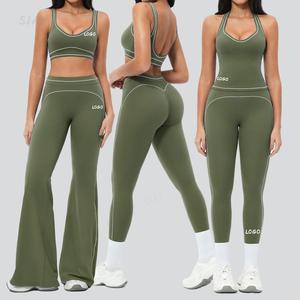Nuevo Conjunto Deportivo para Mujer, Yoga, Elástico en 4 Direcciones, Ligero, Sólido, Ecológico, de Secado Rápido, Transpirable, 6 Piezas - Product Image 1