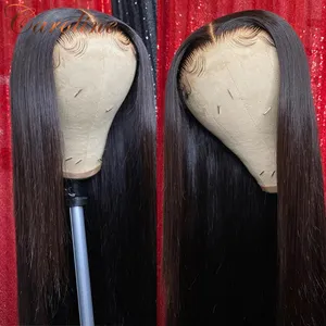 黒の生のインドのグルーレスフルHDレースフロントベトナムキューティクルアラインヘアHDレース女性のための髪のかつら人間の髪の正面のかつら