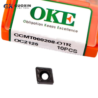 OKE CCMT060208/09T308-OTR OC2115/OC2125 PvD Pièces de tournage CNC, outils de tournage CNC, lames en carbure, plaquettes de tournage