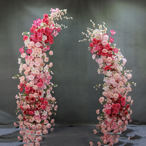 Arco de Flores Artificiales para Decoración de Bodas, Arco de Rosas Rojas, Venta al Por Mayor - Product Image 2