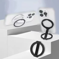 Support de téléphone portable magnétique pliable en aluminium portable, support d'ordinateur portable réglable, trépied multifonctionnel, aimants puissants, rotation à 360°