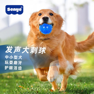 Ballon jouet populaire transfrontalier, en TPR haute élasticité, sonore, à picots, flottant, résistant aux morsures, pour le nettoyage des dents des chiens - Product Image 2