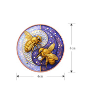Pièce de monnaie commémorative personnalisée en cuivre pur .999 de 1 oz, motif Abeille, Myrtille, Yin Yang, Art UV, Thème Nature, Pièce de défi