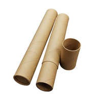 Vente en gros de poster en papier kraft biodégradable pouvant traiter cylindre en carton boîte de papier ronde étanche à l'humidité tube de papier postal
