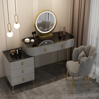 Coiffeuse de Rangement Moderne Simple pour Petite Chambre Familiale, Sensation Luxe Léger