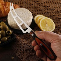 Manche en bois couteau à fromage doux dur ensemble Cutter antiadhésif poche beurre fromage trancheuse multi-usages couteaux à fromage en acier inoxydable
