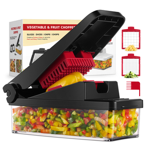 Cortador de Verduras Multifuncional de Acero Inoxidable al por Mayor, Rebanador, Picador, Espiralizador y Triturador <span class=keywords><strong>Manual</strong></span> de Frutas y Cebollas - Product Image 1