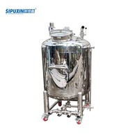 Réservoir de stockage de parfum Sipuxin 500L avec système de mélange, cuve de stockage d'huile et de liquides en acier inoxydable pour l'industrie cosmétique et chimique