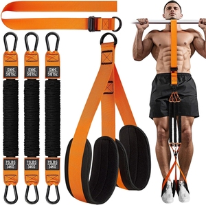 Bandes d'assistance pour tractions de 150 lb, 225 lb, 300 lb, résistantes, pour barre de traction, bandes élastiques réglables avec pieds en tissu - Product Image 1