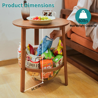 Table d'appoint moderne en bambou portable personnalisée avec design capsule spatiale