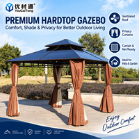 Pergola en aluminium thermolaqué moderne, durable et imperméable, axée sur le confort, pour patio, balcon, jardin et espaces de loisirs extérieurs