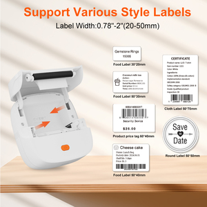 Imprimante Thermique Portable de Poche 58 mm (2 Pouces) Sans Fil Sans Encre pour Étiquettes et Autocollants, Compatible Mobile, avec Papier Thermique - Product Image 3