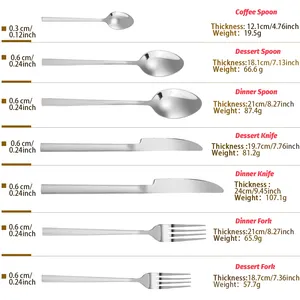 Küche Silber plattiert Gabel Löffel Besteck königlich neu flaches Design langer Griff Messer und Löffel gabel Besteck-Set
