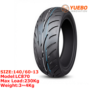 ยางรถจักรยานยนต์แบบไม่มียางใน รุ่นใหม่ YUEBO 140/60-13 LC870 ยึดเกาะถนนดีเยี่ยม ป้องกันการลื่น ทนทานต่อการสึกหรอ เหมาะสำหรับงานหนัก - Product Image 1
