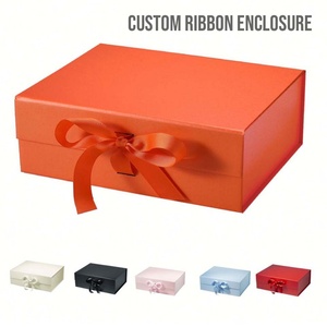 Bee Elevate Brand Recognition Luxury Apparel Packaging Matte Black Magnetic Gift <b>Box</b> with Ribbon - Product Image 1