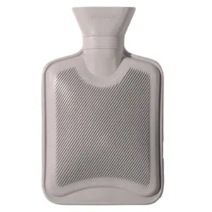 Botella de agua caliente de goma de 1 litro para compresa caliente y terapia de calor almohadilla de calefacción para aliviar el dolor colores aleatorios