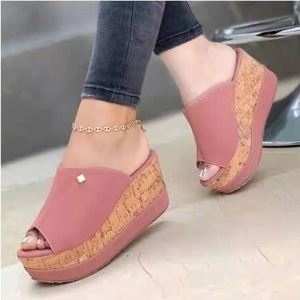 Nouvelles Sandales Compensées Rétro d'Été à Bout Ouvert pour Femmes, Tendance Mode, avec Bout Rond, Grandes Tailles en Stock - Product Image 3