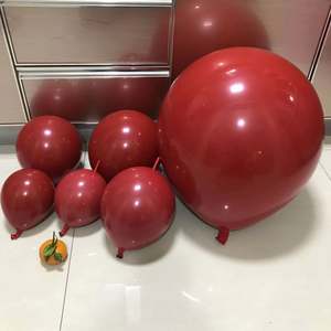 Globo de látex granate al por mayor 5 "10" 12 "18" 36 "bola redonda rubí cola redonda espesar globos de helio - Product Image 1