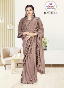 Saris tendance prêts-à-porter en gros pour les fournisseurs en gros, avec les dernières tendances de la mode pour femmes, pour les fêtes - Product Image 3