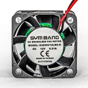 Ventilador Mini de Plástico con Rodamiento de Bolas D3828D-K de 12 V con Controlador de Velocidad OEM - Product Image 1