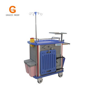 병원 응급 상황을위한 현대 디자인 응급 의학 카트 ABS 플라스틱 트롤리 - Product Image 5