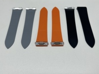 Bracelets de montre de luxe respirants en caoutchouc FKM Mingfung 21 mm, nouvelle collection Santos, étanches, avec boucle ardillon à dégagement rapide