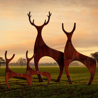 Bol à feu en acier corten moderne, sculpture de haute qualité, décoration de jardin d'extérieur avec installation personnalisée et intimité