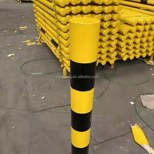 عمود تحديد المسار من الفولاذ المجلفن مضاد للتصادم، حاجز ثابت لمواقف السيارات في مراكز التسوق عالي الانعكاس - Product Image 1