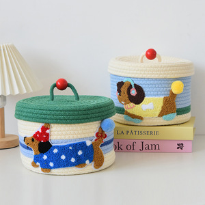 Cesta de Almacenamiento con Diseño de Perro para Regalos de Bebé y Artículos de Celebración - Product Image 1