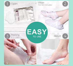 Masque pour les pieds à la lavande pour les mains et les pieds, pour réparer les talons fissurés, masque de plâtre DIY, chaussettes masquantes, masque pour les pieds exfoliant, peau douce pour bébé - Product Image 6