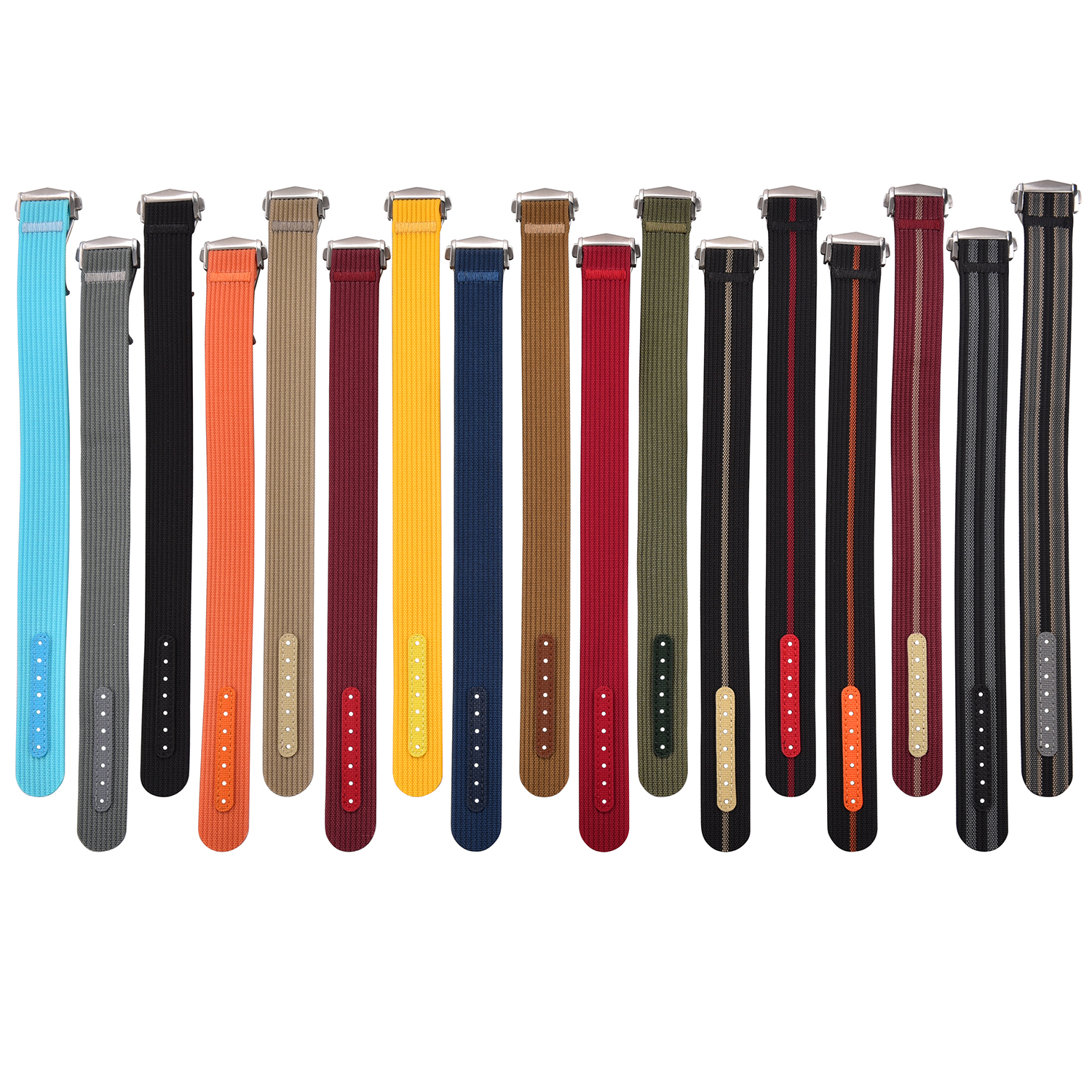 MZDTIMK Professional Adjustable Custom Single Pass Hybrid Nylon + FKM Watch Bands 18mm 20mm Durable Ribbed Nylon Strap
