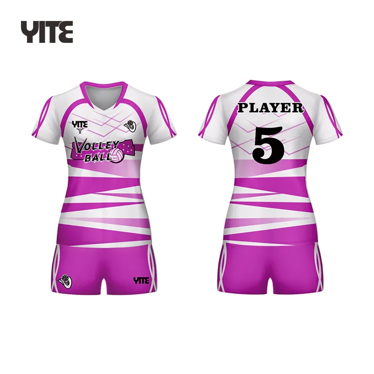 Sublimation gedruckt Logo Custom Design OEM Team Frauen Volleyball Jersey Uniform
