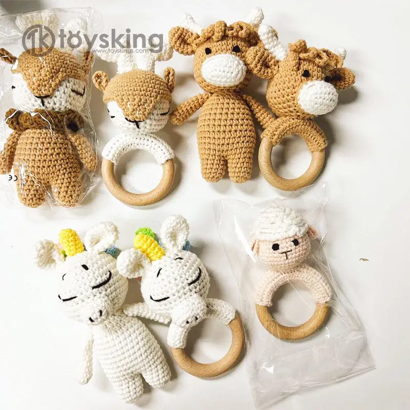 ToysKing Crochet खिलौने निर्माताओं के लिए सुरक्षा नई नवजात शिशु Bebe Amigurumi जानवरों खड़खड़ उपहार ETSY के लिए बेच