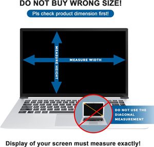 15.6 Inch Laptop Privacy Screen for 16:9 Computer <strong>Monitor</strong> Removable Security Shield Compatible With Lenovo Hp <strong>Dell</strong> Thinkpad - Product Image 5