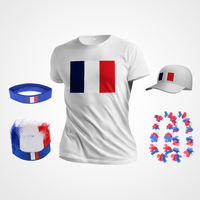 Drapeau de France 100% polyester pour supporters en extérieur, sans MOQ, prêt à être expédié