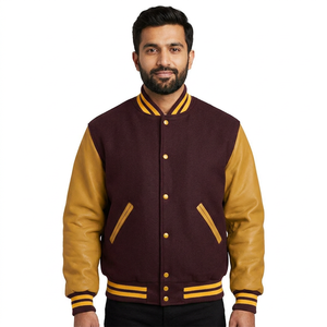 Custom Made Premium Baseball <b>Jacket</b> for <b>Men</b> Blank Letterman University <b>Jacket</b> with <b>Men's</b> <b>Lettering</b> - Product Image 1