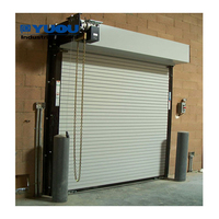 Puerta enrollable de acero automática para talleres, alta resistencia al viento, pesada