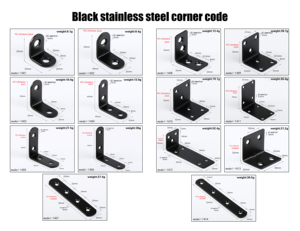 Nhà Sản Xuất L Khung Kệ Kim Loại Góc Góc Gắn Khung Kim Loại Giàn Giáo Màu Đen Tường Nổi Kệ Chân Đế - Product Image 3