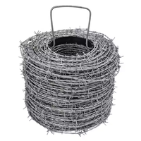 Fil de fer barbelé galvanisé argenté haute résistance, fourni par une usine professionnelle, pour clôture de sécurité, isolation d'aéroport, 200m