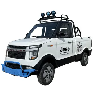 Household electric four wheel pickup truck, single row pickup truck, passenger and freight dual-purpose truck