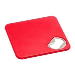 Square Plastic Coaster Opener Creative Table Mat Four-Sided Heat Insulation <b>Pad</b> Restaurant Bar Beer Bottle Opener - Product Image 3